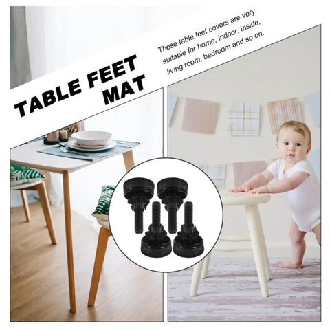 12 Pack Adjustable Furniture Legs For Sofas Cabinets And Dressers Built To Last Heavy Duty Black Plastic Feet With Leveling Balance