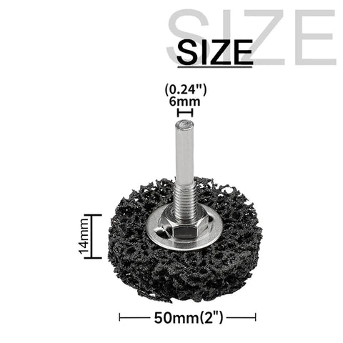 Heavy Duty 4 Pc Abrasive Strip Disc Wheels For Angle Grinder Paint Stripping And Surface Prep With Secure Hub Fit For 2 3 Or 4 Inch Grinders, 50mm size.