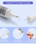 Clear Jewelry Glue 6 Pack 15ML B7000 Waterproof Adhesive with precision needle tip and anti-clog cap detail image