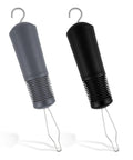 Two Pack Button Hook With Zipper, Pull Fastener Helper, Assist Hook Tool For Easy Dressing, Wide Non Slip Grip, gray and black