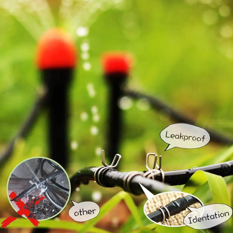 Leak-Proof Easy Install One Quarter Inch Irrigation Hose Clamps Set Made From Durable 304 Stainless Steel identified as leakproof