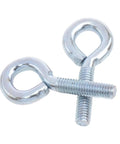 Two One Quarter Inch By One Foot Marine Grade Carbon Steel Eye Bolts With Nut Set Of Twelve Shoulder Lifting Ring Hardware Close-Up