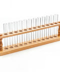 Durable Beech Wood Test Tube Rack Holds 12 Tubes Up To 22mm Diameter For Lab Or Home Science Use with Solid Wood Construction