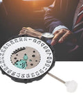 Three Hands Quartz Watch Movement With Double Calendar Kit For Pro Repair And DIY Enthusiasts, durable metal, precise timing