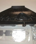Exhaust Manifold Riser Elbow Kit For GM 4.3L Volvo Penta Marine Engines, showing cast iron manifold, gaskets, and bolts.