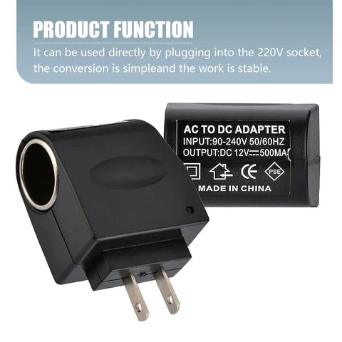 Zero Hassle Wall To Ride Power Adapter Runs Your Car Gadgets Indoors Plug Straight Into Any Home Socket Convert AC To DC smooth adapter