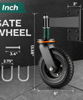 Heavy Duty Gate Wheel 6 Inch Spring Loaded Gate Caster For Wood And Metal Gates Up To 500 Lbs 360 Degree Rotation