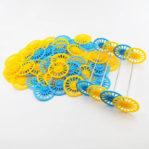 DIY Wheel And Shaft Kit For Models 60 Plastic Wheels And 30 Round Shafts 2mm Shaft Diameter 100mm Shaft Length 37mm Wheel Diameter