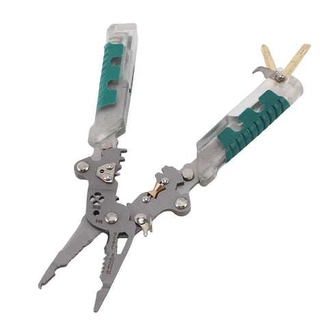 Bewinner 20 In 1 Wire Stripper Pliers With Voltage Detection, Folding Crimping Tool For Awg 20-10, showing compact design and CRV steel.