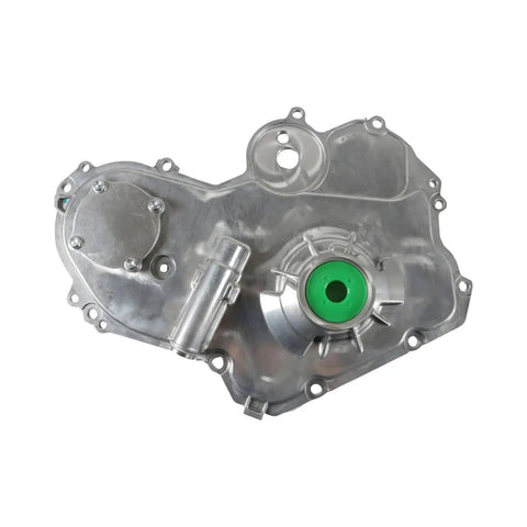 Heavy Duty Timing Chain Kit With Oil Pump And Solenoid Actuator Gear Cover For Ecotec 2.0L And 2.4L Chevy Engines Total Beast Upgrade That Lasts Forever Without Breaking The Bank, silver alloy cover