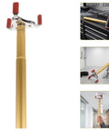 No Sweat Ladder Free Smoke Transducer Assembly Tool With Heavy Duty Aluminum Alloy Fire Alarm Sensor Disassembly Kit, golden aluminum pole.