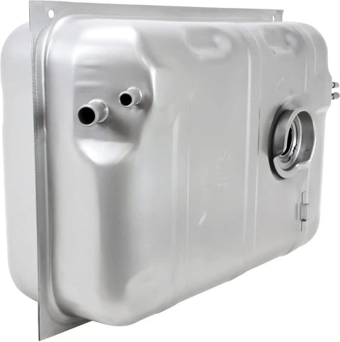 Beefed Up Steel Fuel Tank Replacement For 1981 1985 Jeep Scrambler And Fits 1978 1983 CJ5 And 1978 1986 CJ7 15 Gallon Capacity 57 Liters With Lock Ring Aftermarket Durability And 1 Year Warranty, shown in steel with lock ring