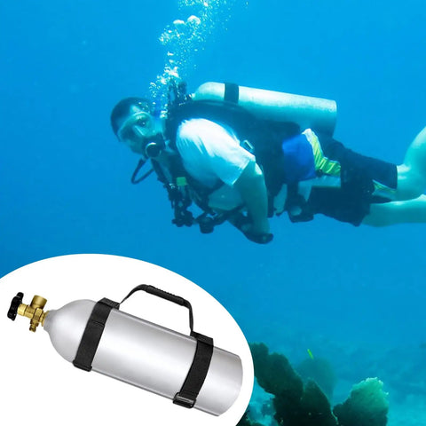 Diver with Scuba Tank Strap For Underwater Gear Elastic Polyester Cylinder Binding Band in ocean