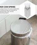 4 Pieces Heavy Duty Metal Torsional Spring Parts For Trash Can Lid Replacement near stainless steel bin