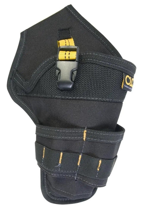 Deluxe Cordless Drill Holster With Durable Poly Construction And Quick Release Safety Strap With Multiple Outer Pockets
