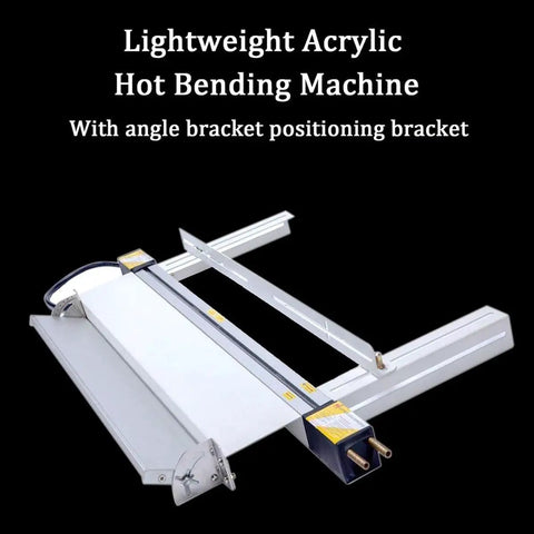 Heavy Duty Acrylic Bender Heater With Smart Angle Bracket Setup And Rapid Water Cooling Loop Manual Hot Plastic Pvc Bending Machine For Sign Shops And No Hassle Workshop Builds 1250Mm, shown with positioning bracket.