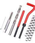 Heavy Duty M8 Helicoil Thread Repair Kit With 25Pcs Stainless Steel Inserts, Drill Bit, Tap, Insertion Tool, Hex Wrench And Breakoff Tool For Restoring Damaged Threads, M8 X 1.25mm, Pro Grade For Auto And Machinery Repairs.