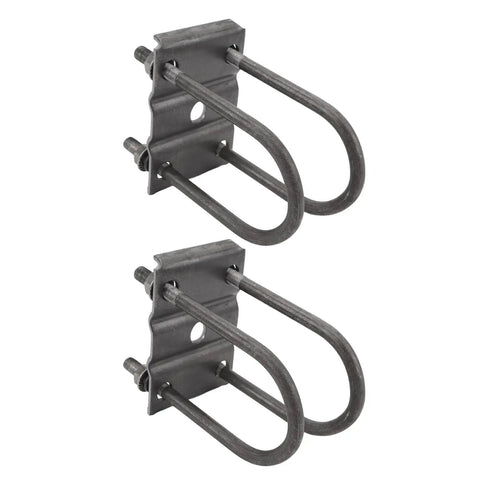Trailer U Bolt Kit For 5200 To 7000 Lbs Leaf Spring Trailers, 3 Inch Round Axle U Bolts, 7 Inch Long, One Half Inch Diameter, With Tie Plates, Fits One And Three Quarter Inch Or Two Inch Leaf Springs, Heavy Duty Rolled Steel, two U-bolt sets