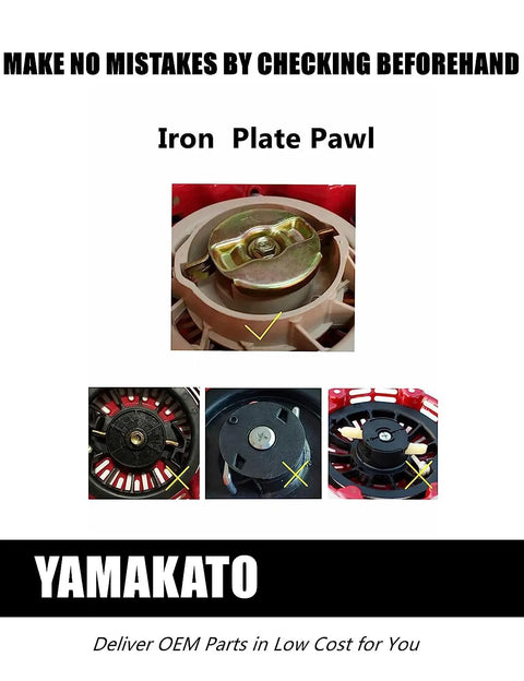 Recoil Pull Start Assembly With 47mm Pulley Cup 6 Bolt Mount Built For Honda GX160 GX200 Clones and 196cc 208cc 212cc Small Engines