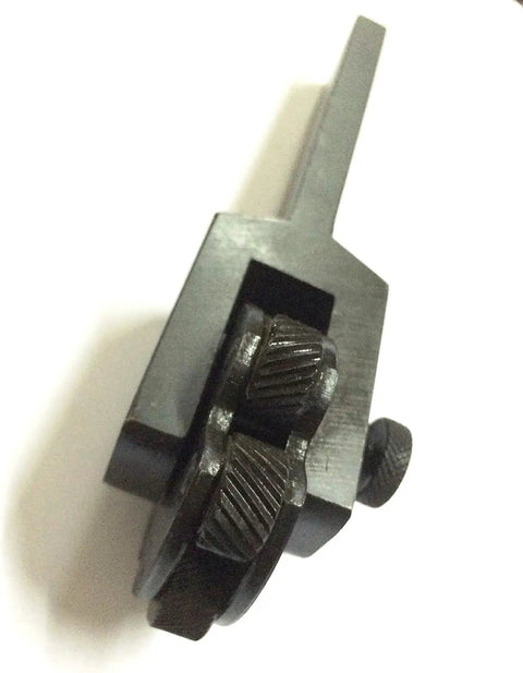 Close-up view of Six Wheel Multi Texture Lathe Knurling Tool With Two Holder Sizes Three Eighths By Seven Eighths By Five And One Half Inches