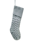 Grey Cozy Knitted Christmas Stocking Gift Bags For Candy Treats And Small Gifts Door Window Wall Decor Holiday Stocking Decorations