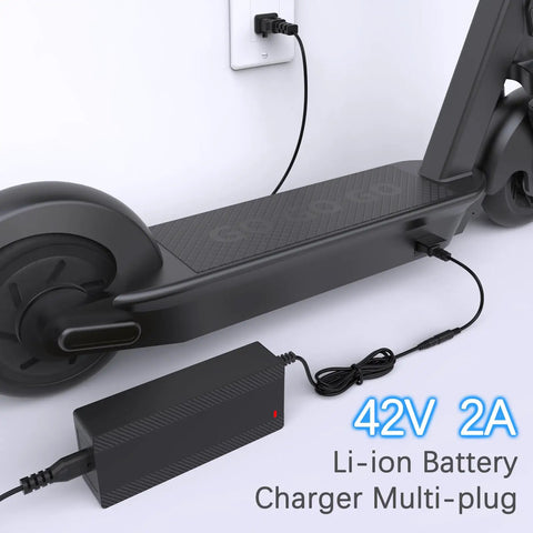 Universal 7 In 1 Charger Replacement For 36V 10S Lithium Batteries 42V 2A Output 100 To 240V Input Compatible With Razor Gotrax Xiaomi Jetson Ninebot Hoverboards And E Bikes