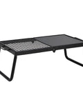 Foldable Campfire Grill With Legs Heavy Duty Steel Mesh Grate 22.4 Inch Portable Open Flame Grilling Rack Includes Carry Bag Camping Gear