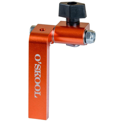 3 Inch T Track Fence Flip Stop Repeater With Indexing Cursor, aluminum, side view for woodworking jigs and router tables.