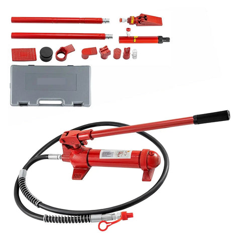 All In One Heavy Duty Hydraulic Crimping Tool And Power Jack Kit for auto body repair with various attachments and case