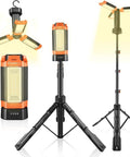 All In One Portable Camping Light With Stand, 20000mAh Outdoor Work Light with adjustable tripod and LED panels