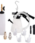 Garage Ready Pro Grade Pneumatic Vacuum Bleeder Kit For Brake And Clutch Fluid Change with adapters and refill bottles