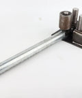 Heavy-Duty Manual Rebar Bender For Steel Rods, Bendable Diameter 0.16 To 0.55 Inches, sturdy metal tool on white background.