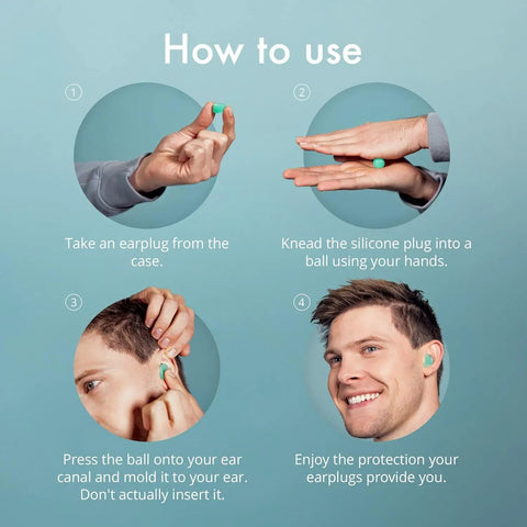 How to use Moldable Silicone Ear Plugs 28dB Noise Reduction For Sleeping Swimming And Concentrating Comfy Snoring Solution