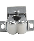Stainless Steel Double Roller Door Catch Latch For Camper Cabinets RV Trailers And Boats Keeps Doors Locked Down Tight Super Secure Closure Marine Grade Hardware With Gold Tone Finish close-up