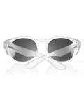 Kickass Polarized Safety Glasses Featuring Rounded Retro Frames And Anti Scratch Coatings Osha Approved Ansi Certified UV400 Polycarbonate Protective Eyewear Totally Dope For Working Men in clear lens front view.