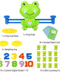 Tot Approved Montessori Math Learning Kit Featuring Dope Frog Shaped Pieces To Boost Preschool Numeracy Foundation And Supply Top Shelf STEM Challenges For Bright Kiddos, includes frog scale and counting pieces.