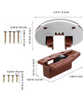 Image of 4 Sets Replacement Drawer Slides Kit for furniture repair with dimensions, showcasing metal and plastic components and screws.