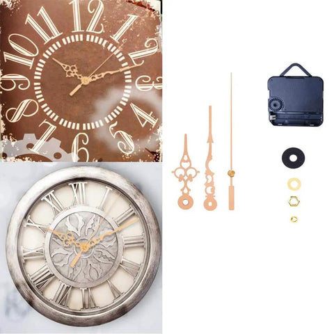 High Torque Clock Movement Kit For DIY Repair 31mm Shaft Quartz Wall Clock Movement Metal Replacement Mechanism With Hands 8 Pack 24mm Thread