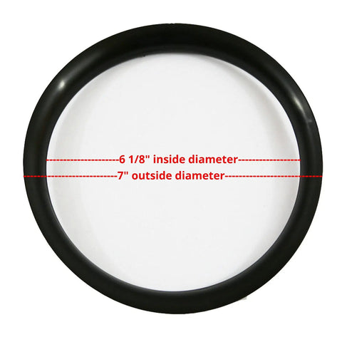 Mounting ring of Foam Filter Sleeve Kit For Wet Dry Vacs That Snaps On Easy, dimensions labeled