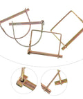10 Piece Farm Utility Trailer Linch Pin Set Heavy Duty Shaft Locking Pins For Trailer Hitches Boats Trucks And Towing Built Tough As Nails Corrosion Resistant Color Zinc Coated Quick Release Safety Fasteners displayed on white background with close-up details.