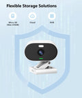 Outdoor Indoor Security Cam 1080P 2.4Ghz WiFi Color Night Vision Spotlight IP65 Waterproof With Human Detection on stand