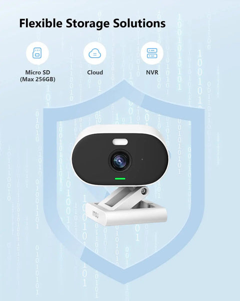 Outdoor Indoor Security Cam 1080P 2.4Ghz WiFi Color Night Vision Spotlight IP65 Waterproof With Human Detection on stand
