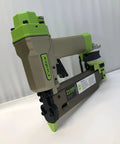 Heavy Hitter 21 Gauge Pin And Brad Nailer Up To 35mm showing ergonomic handle and air connector for precise fastening.