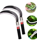 Two Piece Manganese Steel Weeding Sickle With Short Handle Grass Cutter For Gardening Farming Harvesting And Tree Cutting Heavy Duty Garden Tool Set