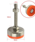4 Pcs M12x100mm Furniture Leveling Feet With Adjustable Threaded Sockets For Home Kitchen Office Garage Workshop And Shop Use Easy Height Adjustment For Moving Furniture, 50mm base