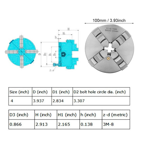 Pro Grade 4 Jaw Self Centering Lathe Mandrel Set With Extra Scrolling Jaws And Steel Grip Chuck For Turning Machines And Non Ferrous Metals That Bring Spot On Precision And Zero Frustration Daily