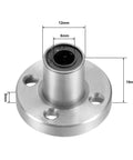 uxcell LM6UU round flange linear ball bearing, 6mm bore, 12mm OD, 19mm length, pack of 2, silver