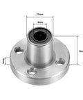 Front view of Six Millimeter Bore Flange Linear Bearing LMF6UU Double Sealed For Smooth As Butter Motion On Six Millimeter Linear Shafts