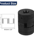 Heavy Duty Flexible L Jaw Coupling Set With Crush Proof Rubber Spider Insert For Smooth Shaft Alignment And Shock Absorption On Trucks And Shop Gear Built Like A Tank For The Daily Grind, showing dimensions.
