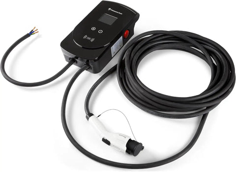 Hassle Free Level Two EV Charger 80Amp with 18.5 Ft cord and display, plug and play charging station for home use.